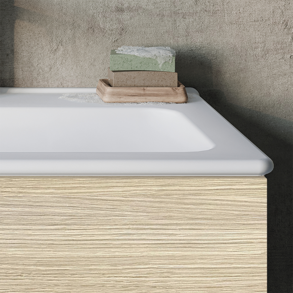 Tvättställsskåp Svedbergs Poem Plan 350 med 2 Lådor