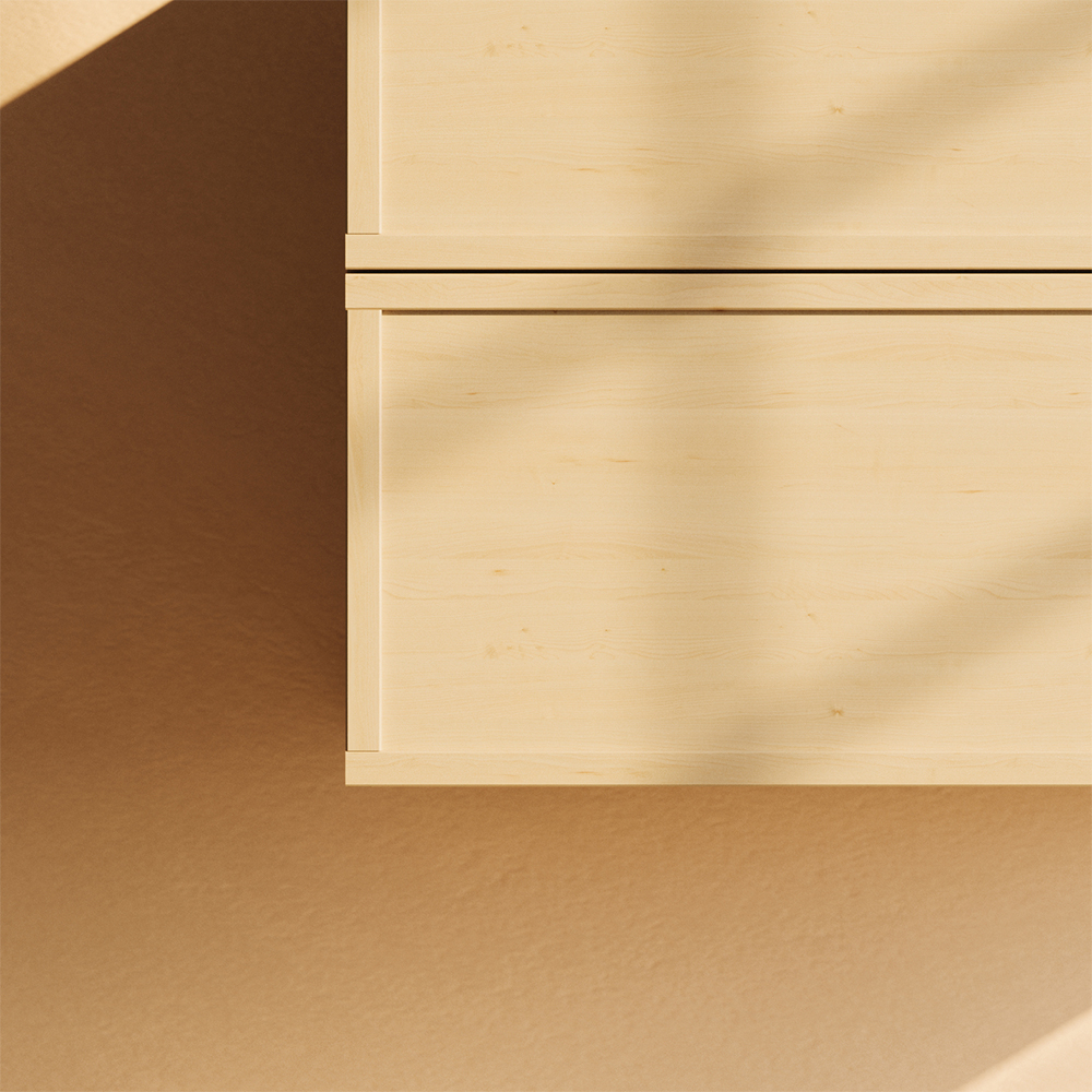 Tvättställsskåp Svedbergs Poem Ram 350 med 2 Lådor