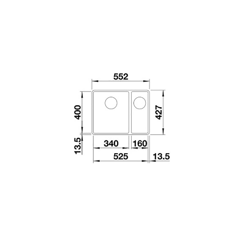 Kjøkkenvask Blanco Subline 340/160 Silgranitt Infino