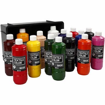 Tekstilfarge Creativ Company Ass farger 15X500 ml/1 Pk
