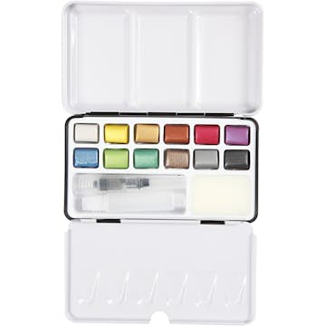 Akvarellfarge Creativ Company Art Aqua Metallicfarger Str 10x15 mm 12 Farge/1 Pk