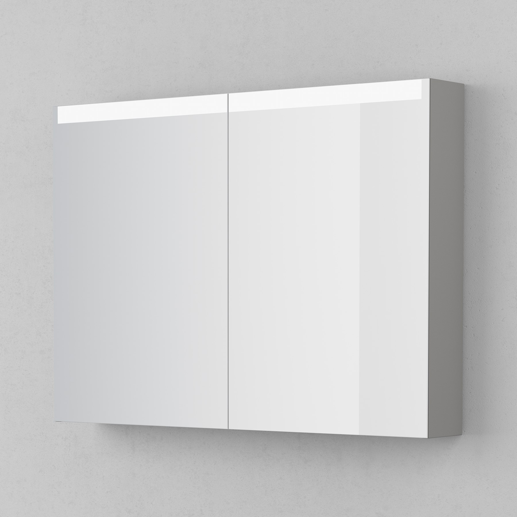 Spegelskåp INR Stage Bredd: 1000 mm, Still Grey, Dubbla luckor - Installation/montering finns att köpa till