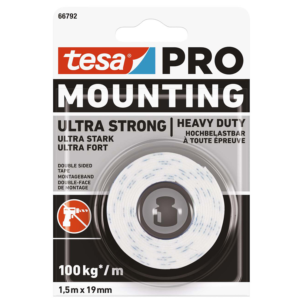Monteringstape Tesa Pro ULT Sterk 19 mm