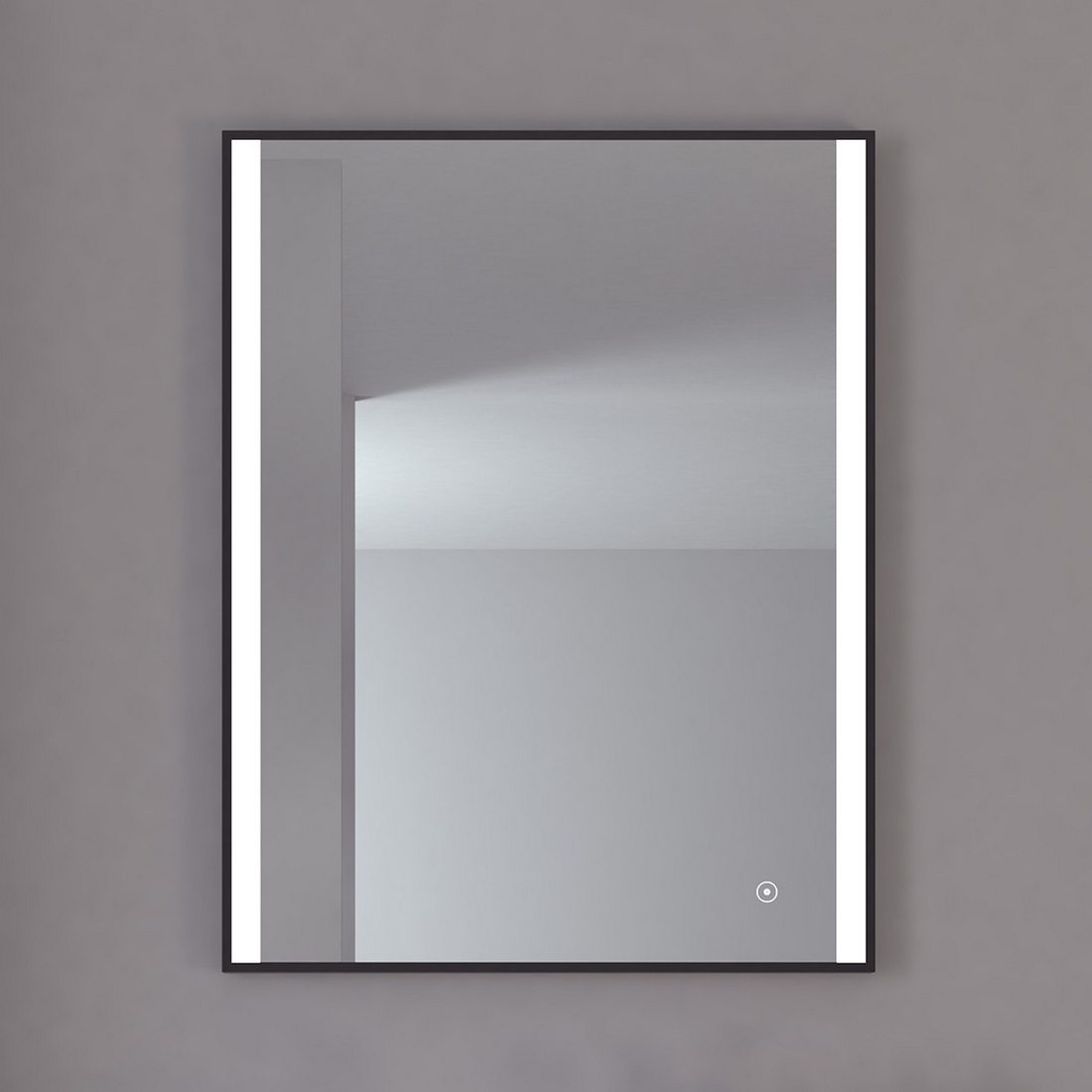 Speil Loevschall Nyborg med Ramme Sort Matt