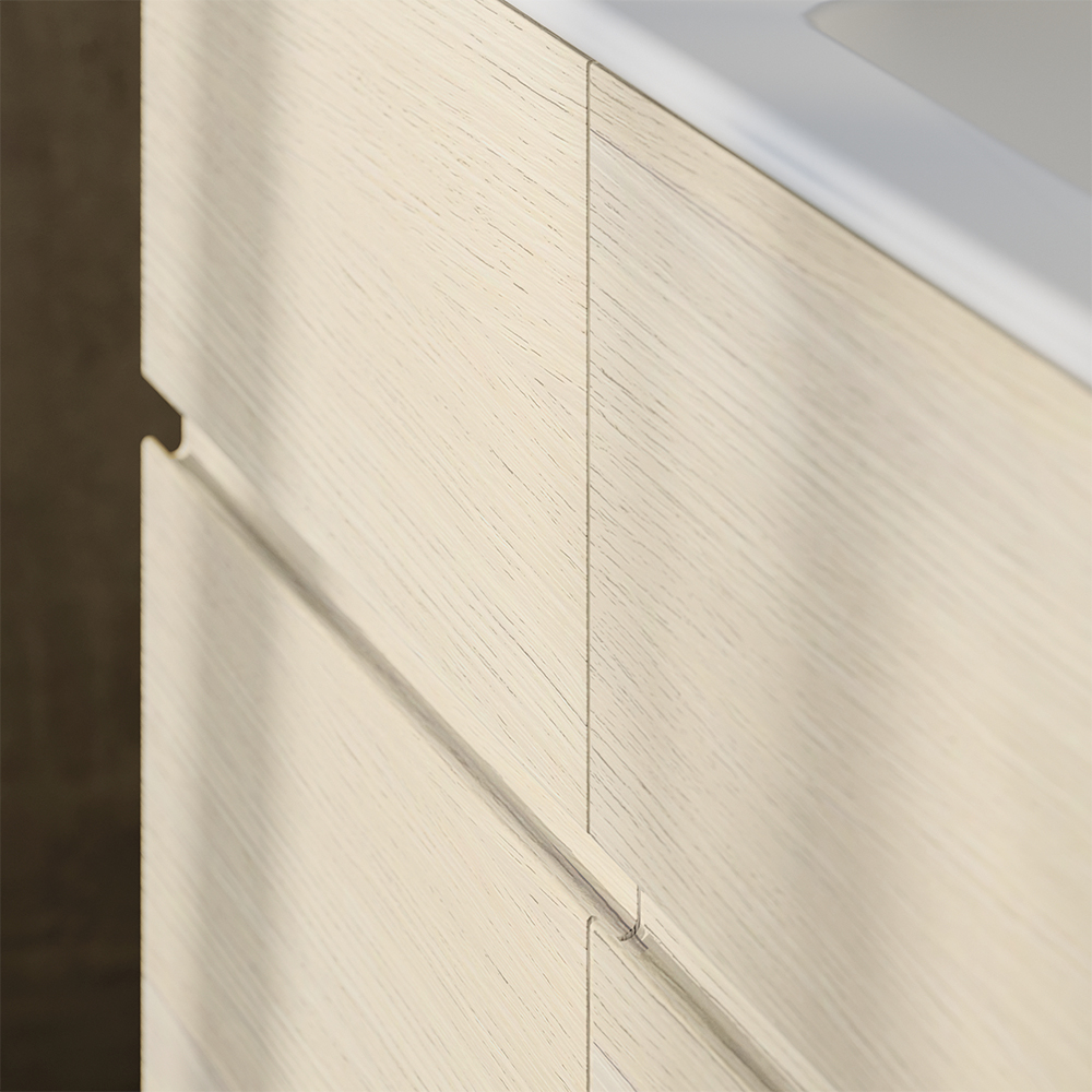 Tvättställsskåp Svedbergs Poem Profil med 4 Lådor