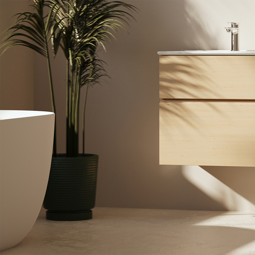 Tvättställsskåp Svedbergs Poem Profil med 4 Lådor