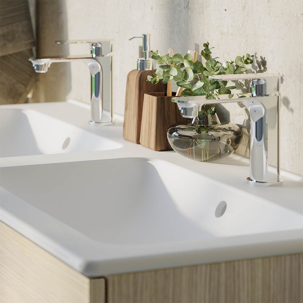 Tvättställsskåp Svedbergs Poem Profil med 4 Lådor