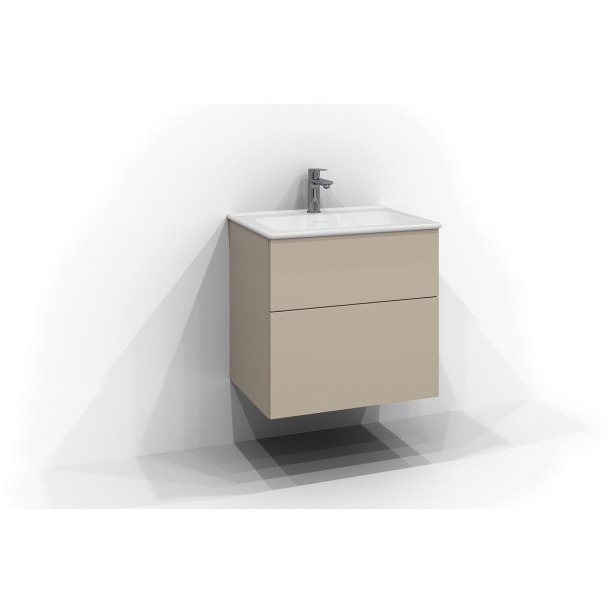 Tvättställsskåp Svedbergs Poem Plan 450 med 2 Lådor | badrum - badrumsmobler - tvattstallsskap-och-kommod | KakelKungen