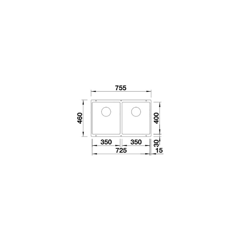 Kjøkkenvask Blanco Subline 350/350 Silgranitt Infino