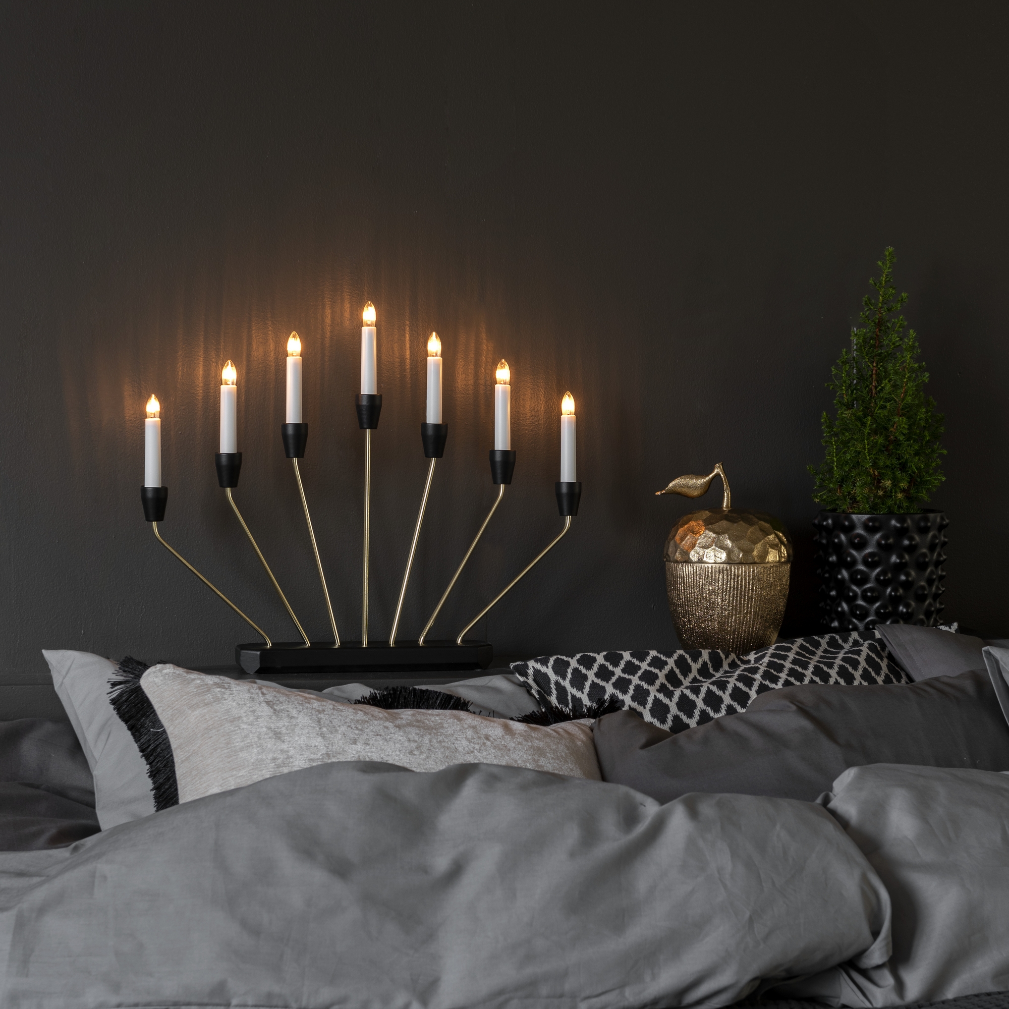 Adventstake Gnosjö Konstsmide 7 L Forgyldt