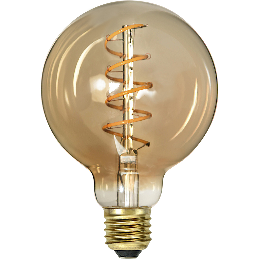 LED-Lampe Star Trading E27 G95 Decoled Spiral Amber Dimbar 3,2W