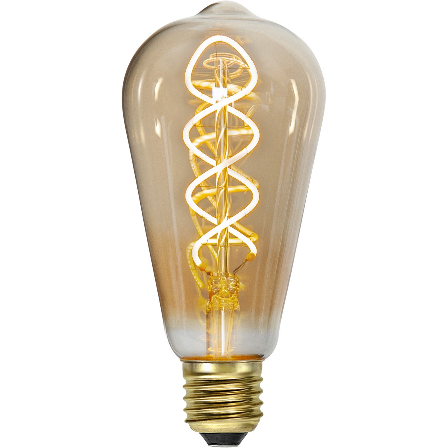 LED-Lampe Star Trading E27 ST64 Decoled Spiral Amber Dimbar 3,2W