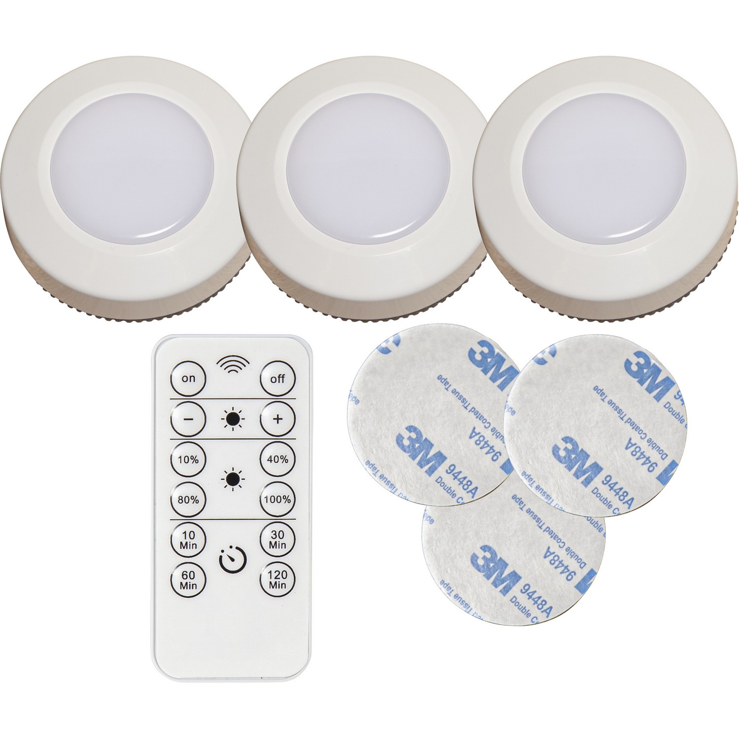 Batteridrevet Spotlight Star Trading Functional 3-pk