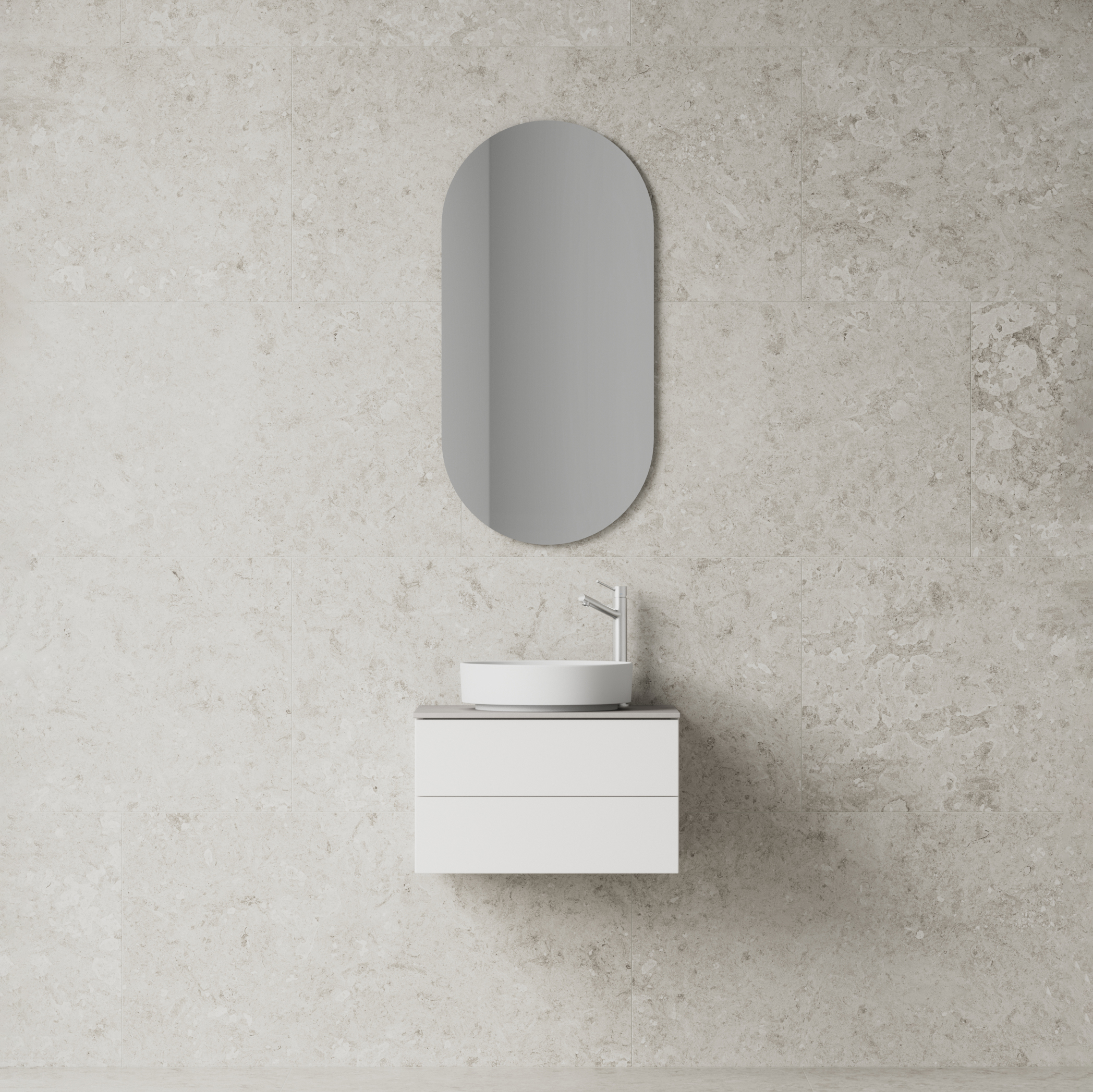 Tvättställsskåp INR Air Solid med 2 Lådor