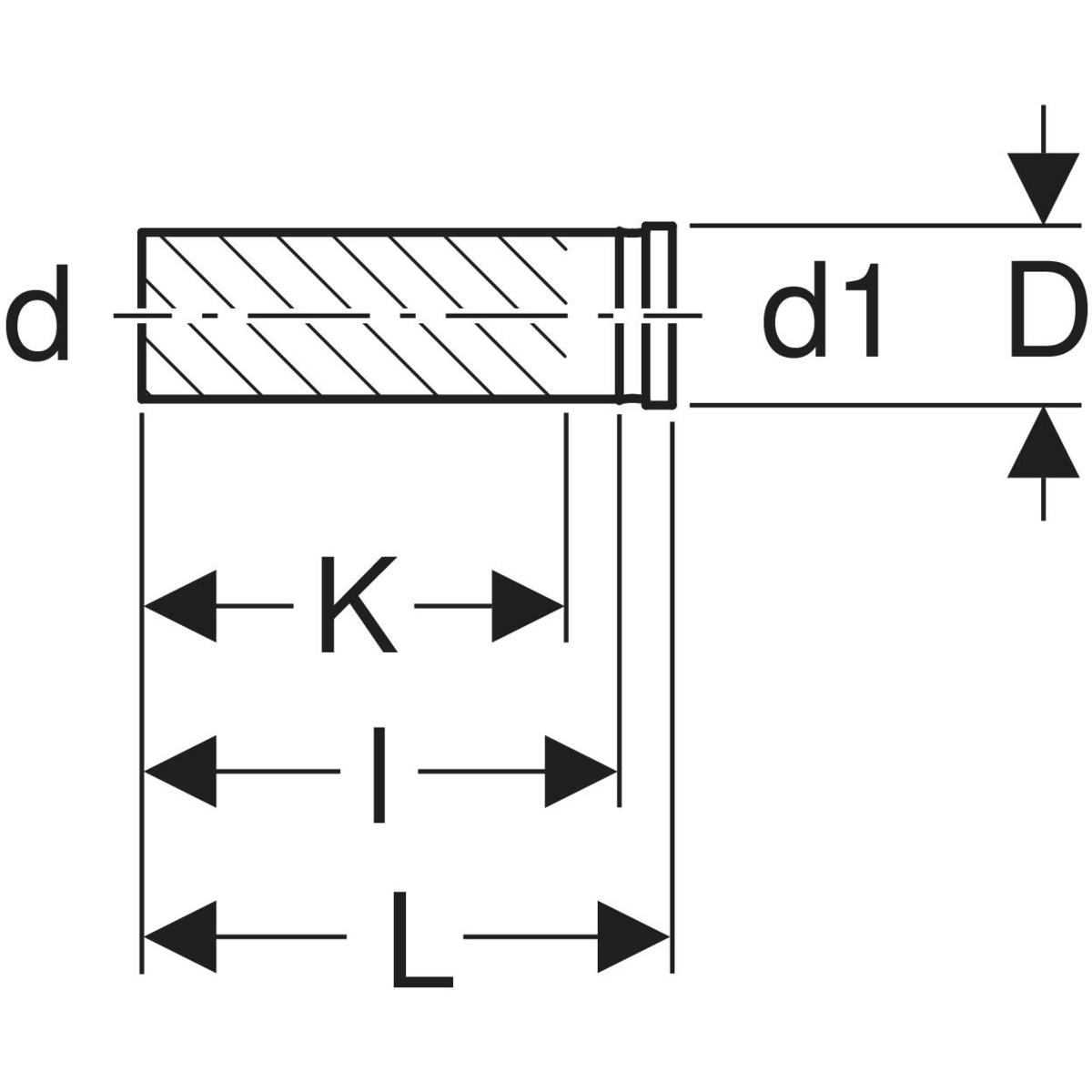 Anslutningsrör Geberit PE för vägghängd WC