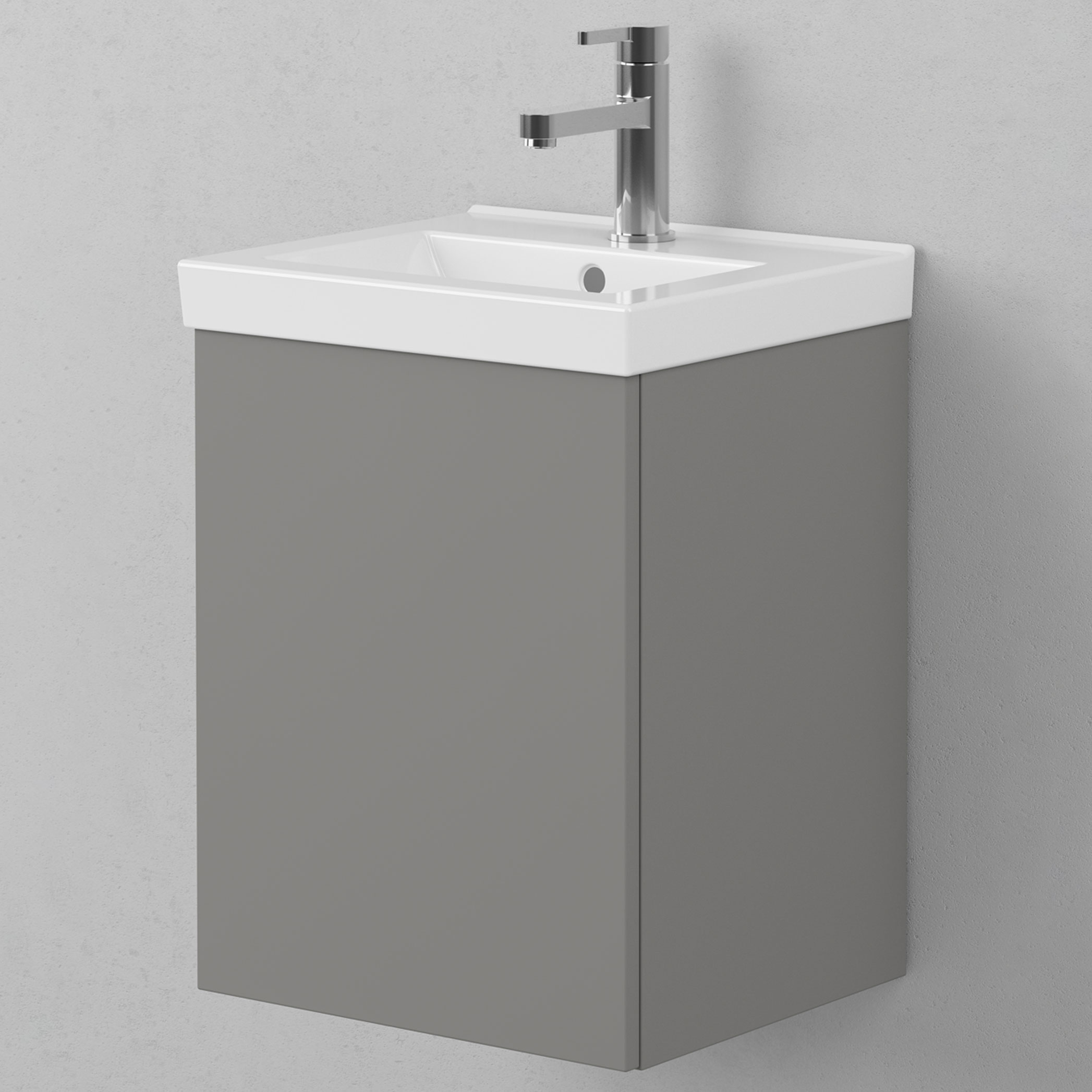 Tvättställsskåp INR Viskan Solid 400 med 1 Lucka | badrum - badrumsmobler - tvattstallsskap-och-kommod | KakelKungen