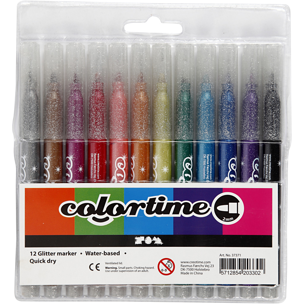 Glittertusj Creativ Company Colortime Ass Farger Strek 4,2 mm 1 Pk