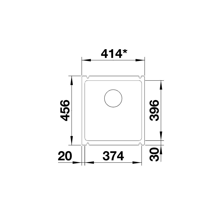 Kjøkkenvask Blanco Subline 375 Infino Keramikk