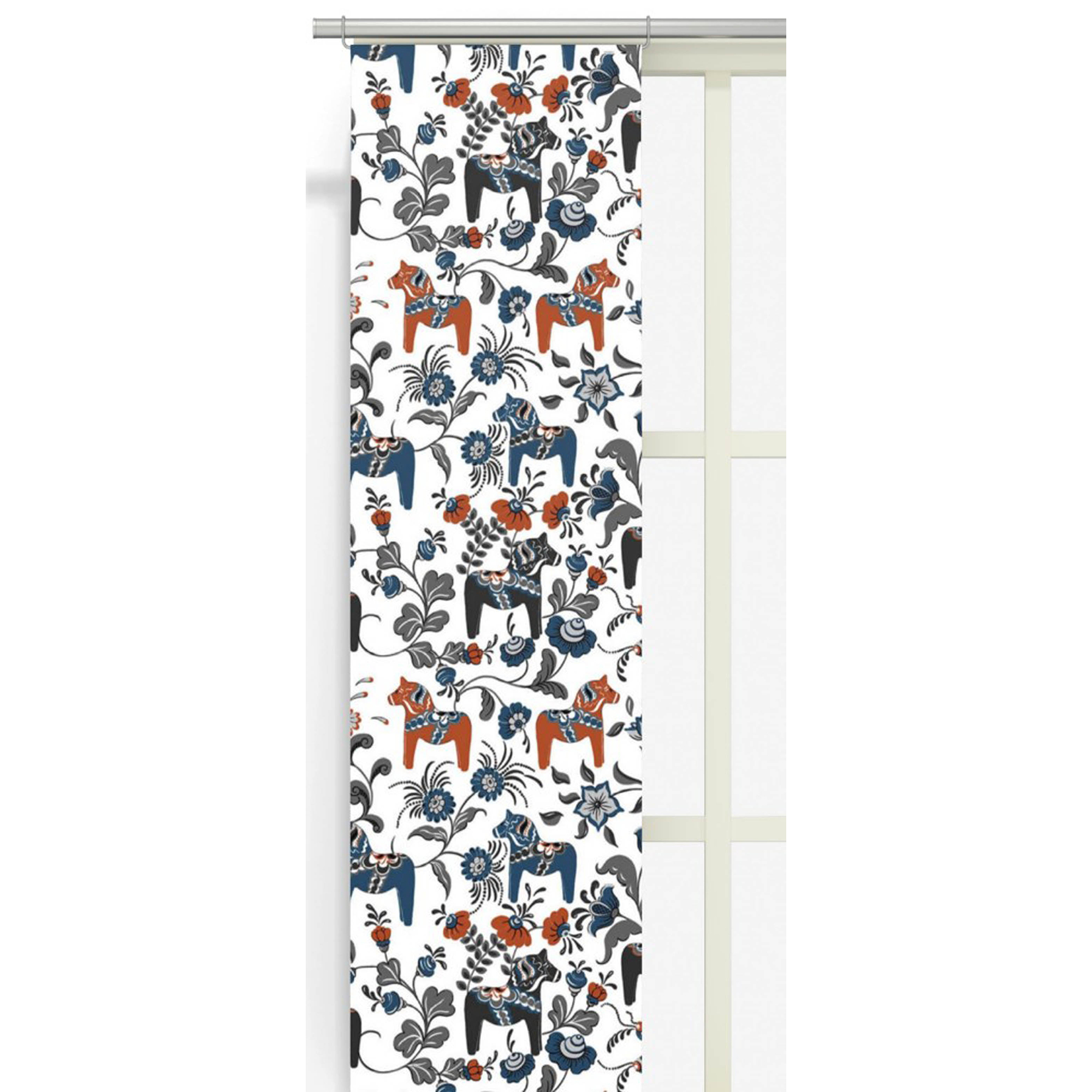 Panellängd Arvidssons Textil Leksand Vit/Grå/Orange