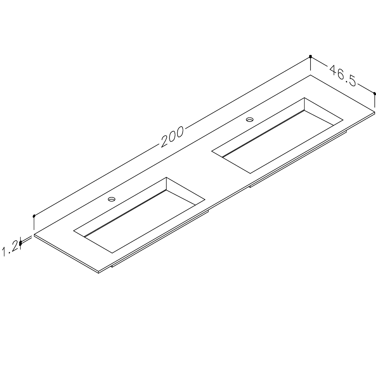 Servant Korsbakken Bad Corian 200 Dobbel