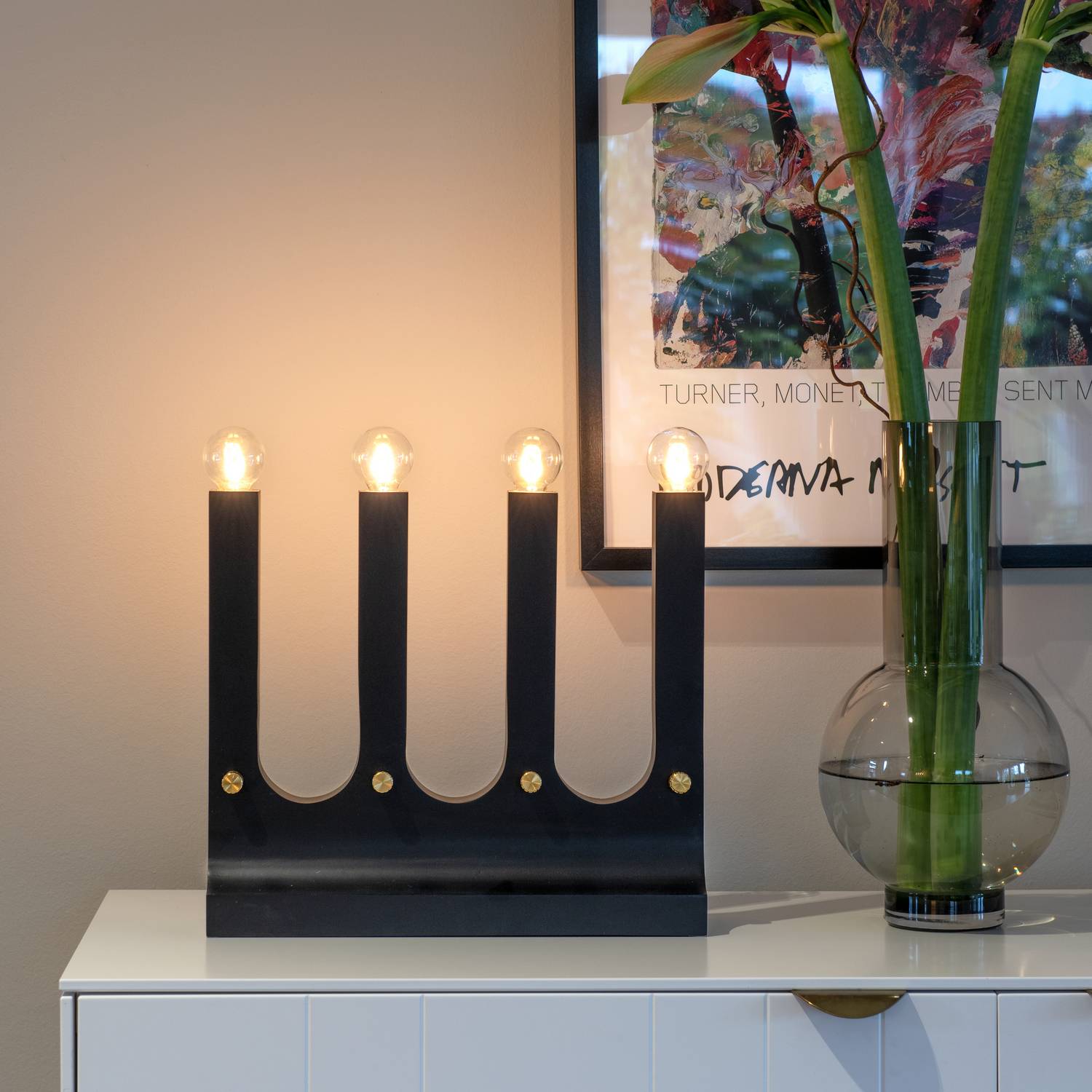 Adventstake Gnosjö Konstsmide 3918 4 Lys Tre