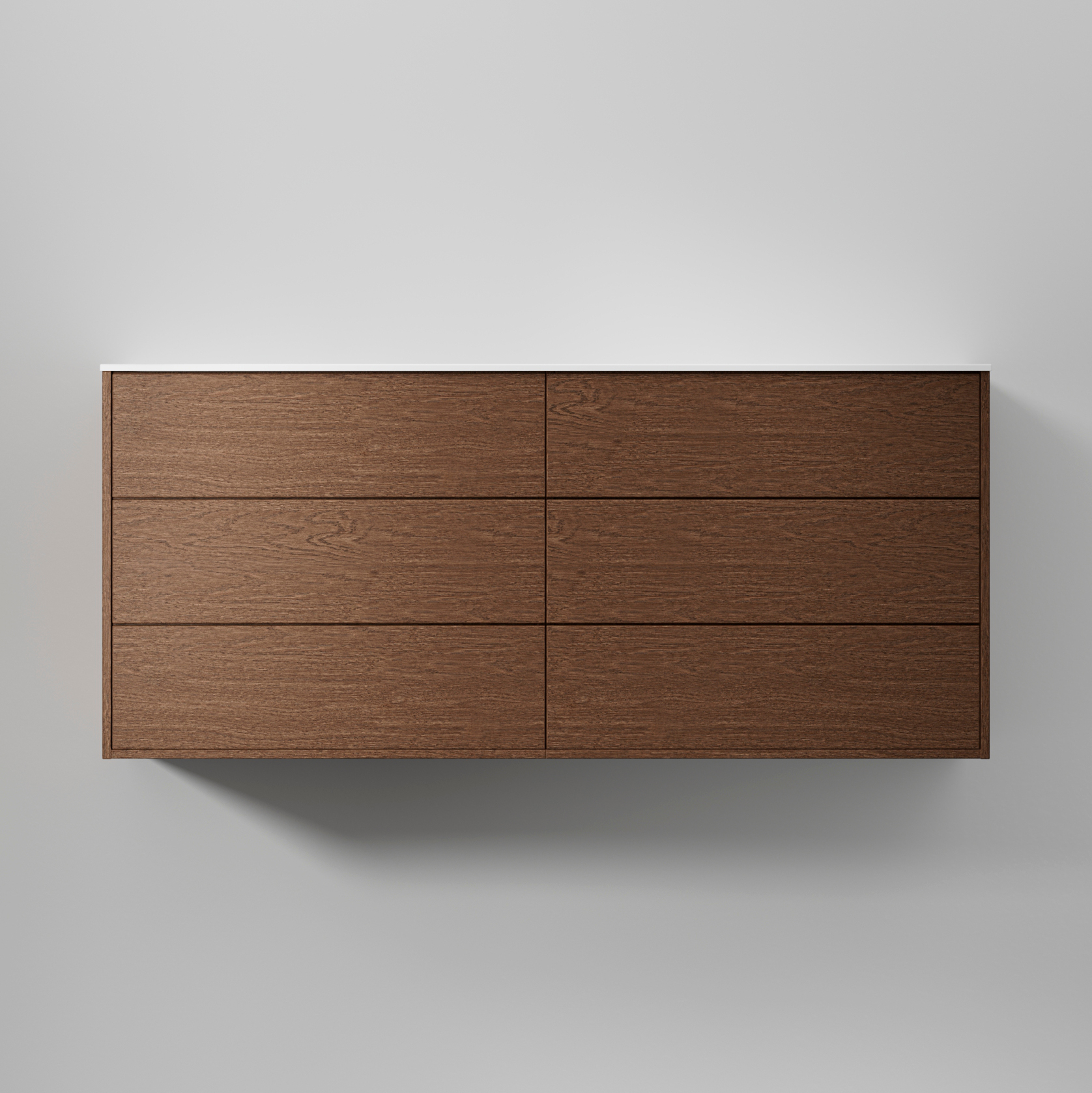 Tvättställsskåp INR Terra Solid Dubbel med 6 Lådor | badrum - badrumsmobler - tvattstallsskap-och-kommod | KakelKungen