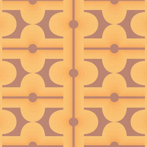 Tapet AS Creation Retro Chic 39533-4, Mönstrad Orange