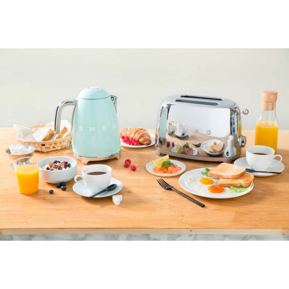 Vannkoker Smeg Retro KLF03PGEU Pastellgrønn i Rustfritt Stål