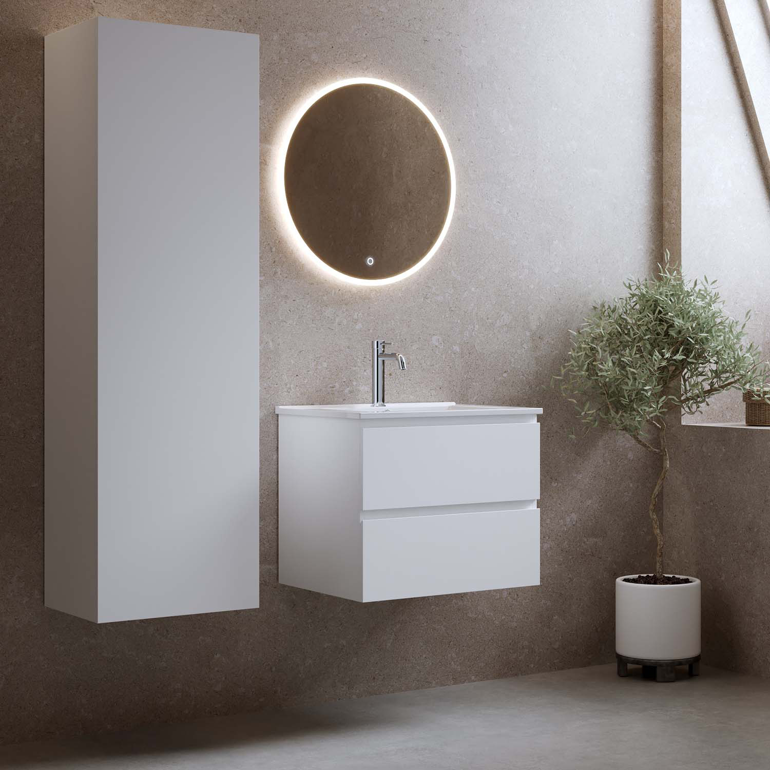 Tvättställsskåp Bathlife Eufori med Tvättställ