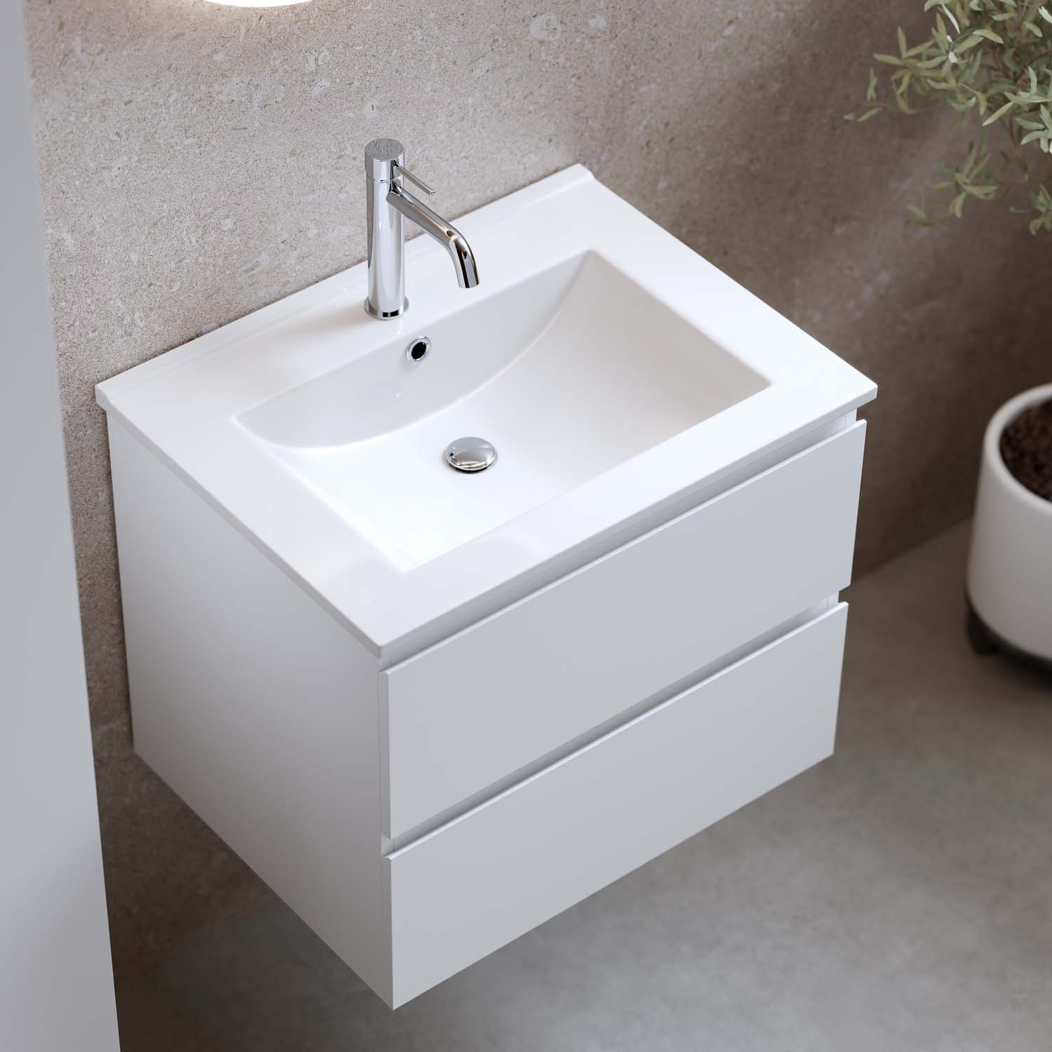 Tvättställsskåp Bathlife Eufori med Tvättställ