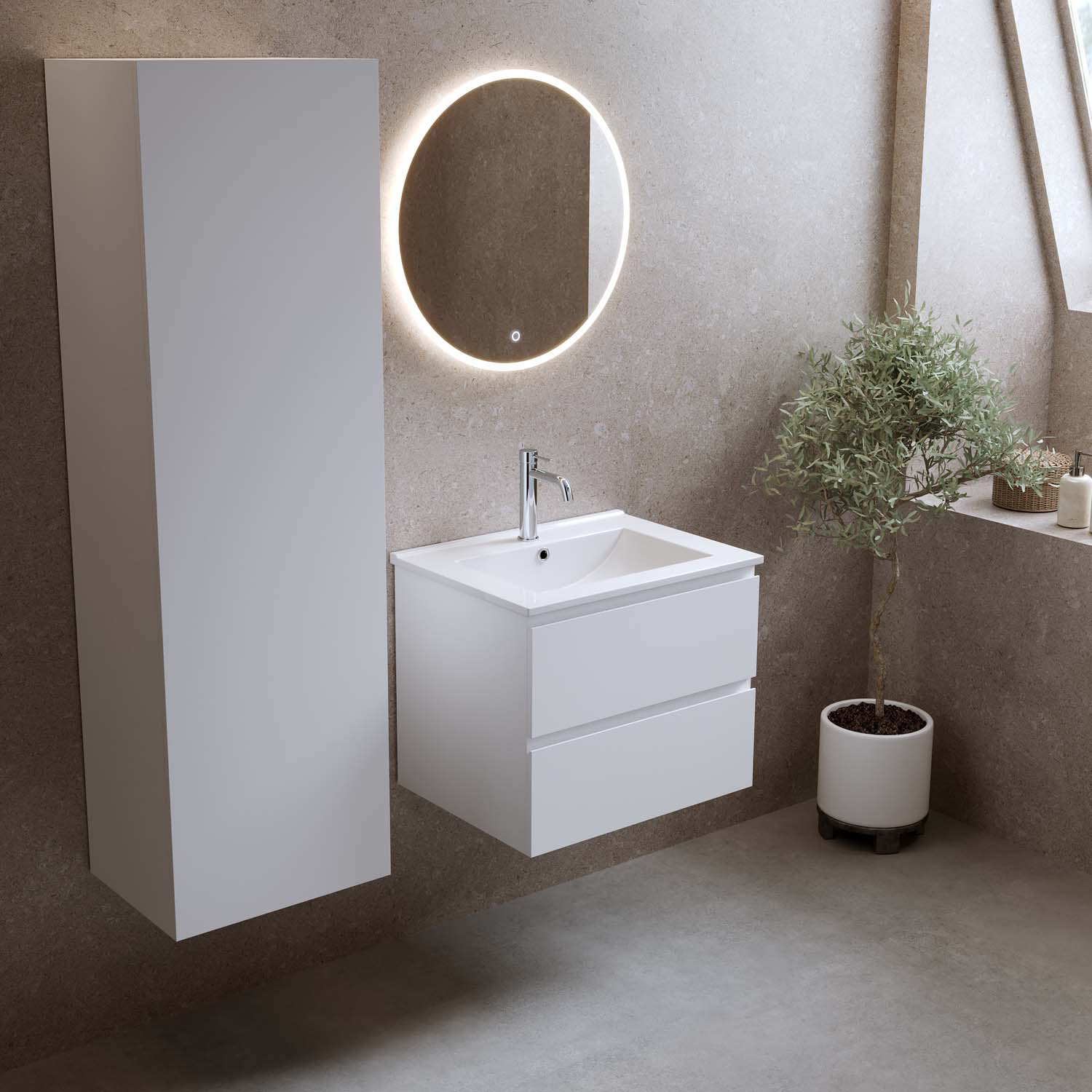 Tvättställsskåp Bathlife Eufori med Tvättställ