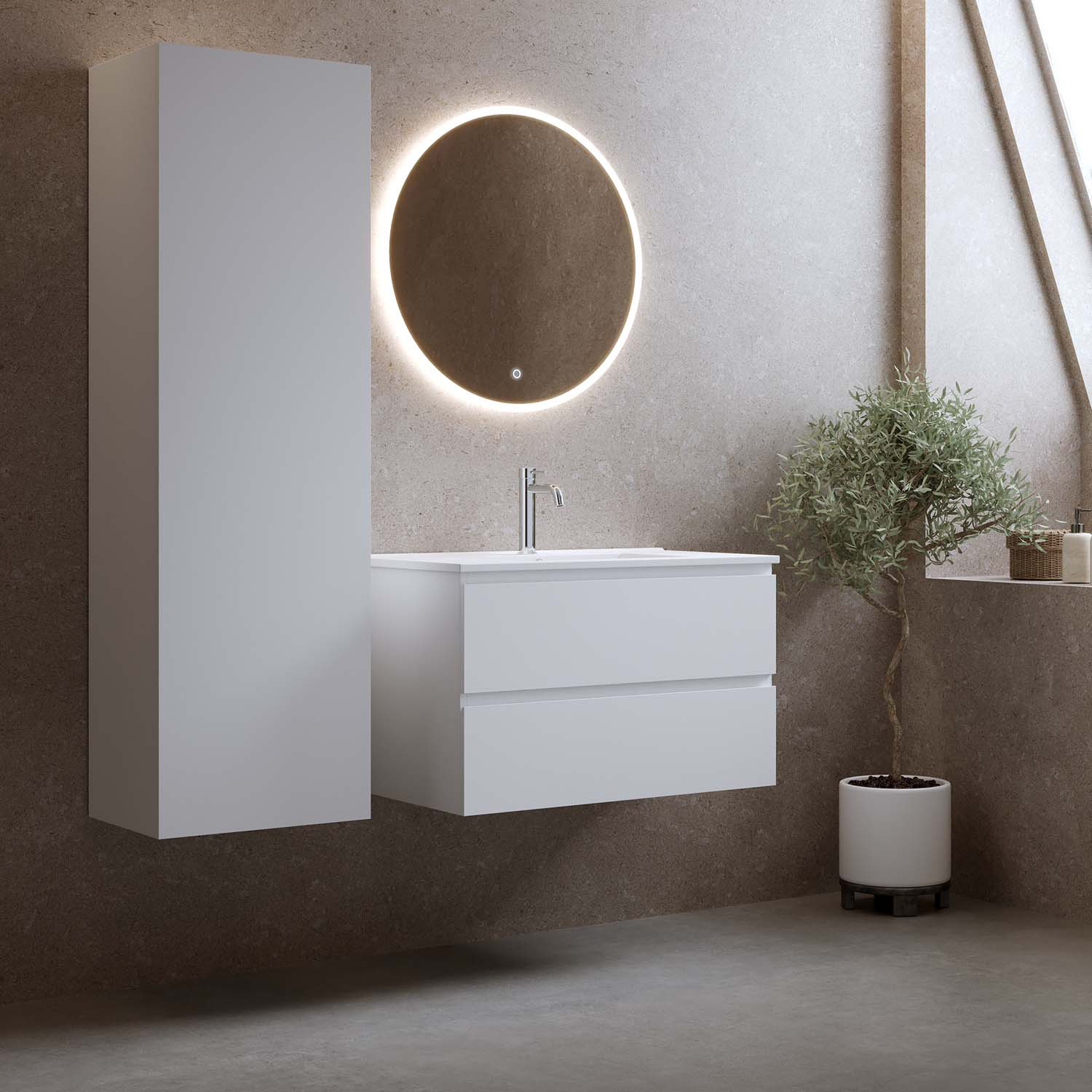 Tvättställsskåp Bathlife Eufori med Tvättställ