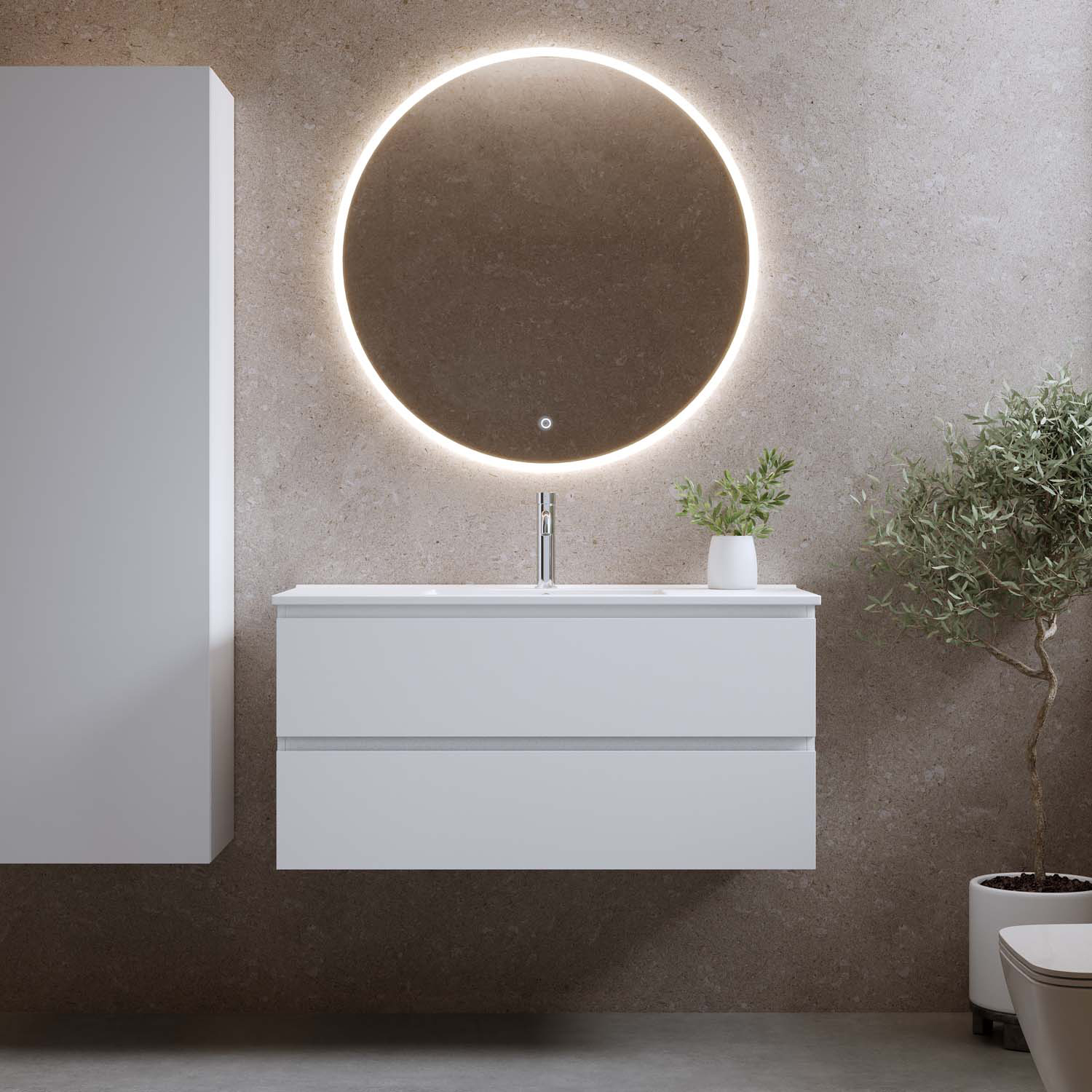 Tvättställsskåp Bathlife Eufori med Tvättställ | badrum - badrumsmobler - tvattstallsskap-och-kommod | KakelKungen