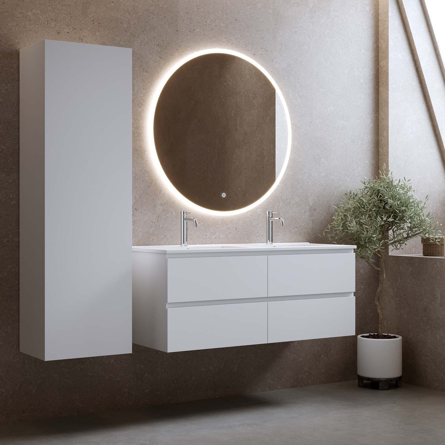 Tvättställsskåp Bathlife Eufori med Tvättställ