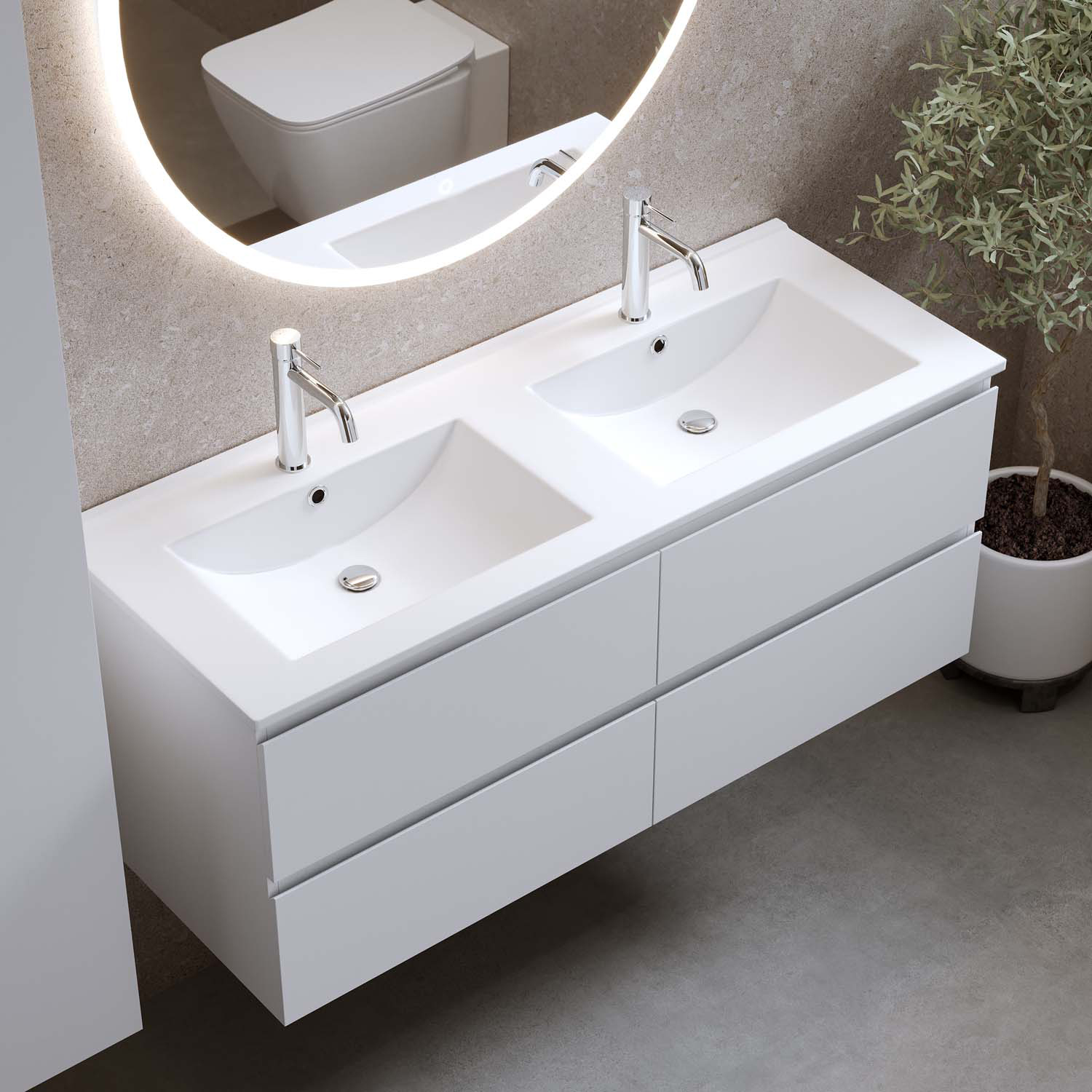 Tvättställsskåp Bathlife Eufori med Tvättställ