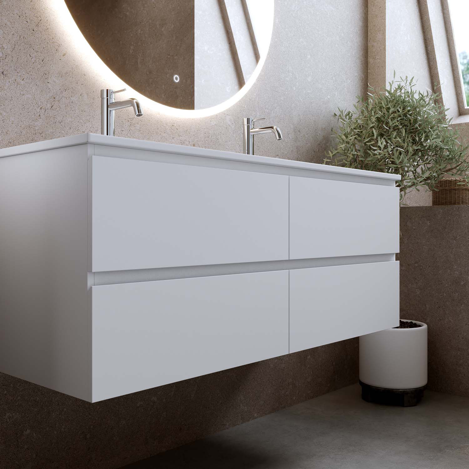 Tvättställsskåp Bathlife Eufori med Tvättställ