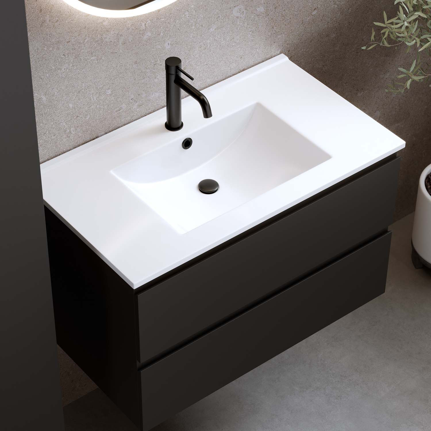 Tvättställsskåp Bathlife Eufori med Tvättställ