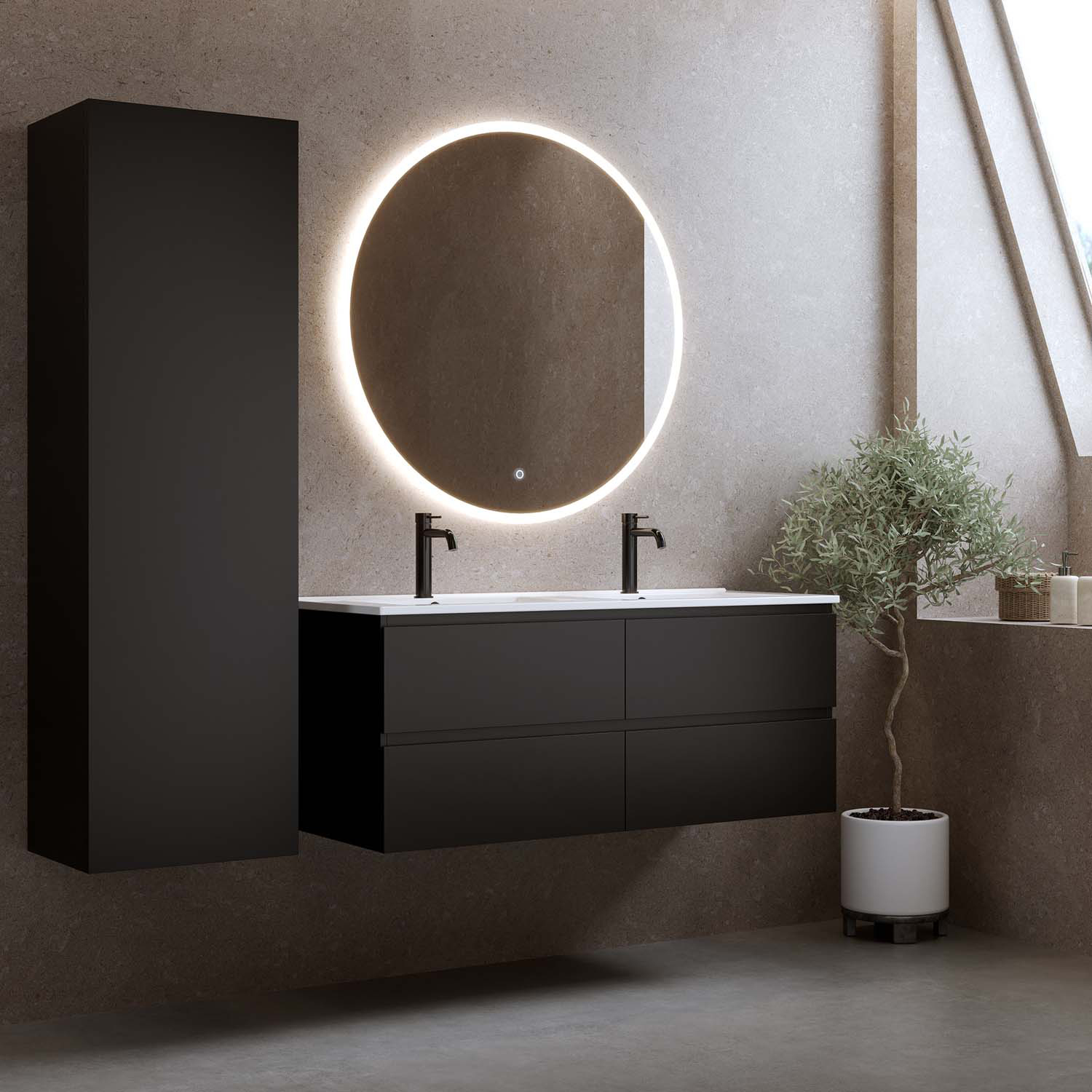 Tvättställsskåp Bathlife Eufori med Tvättställ