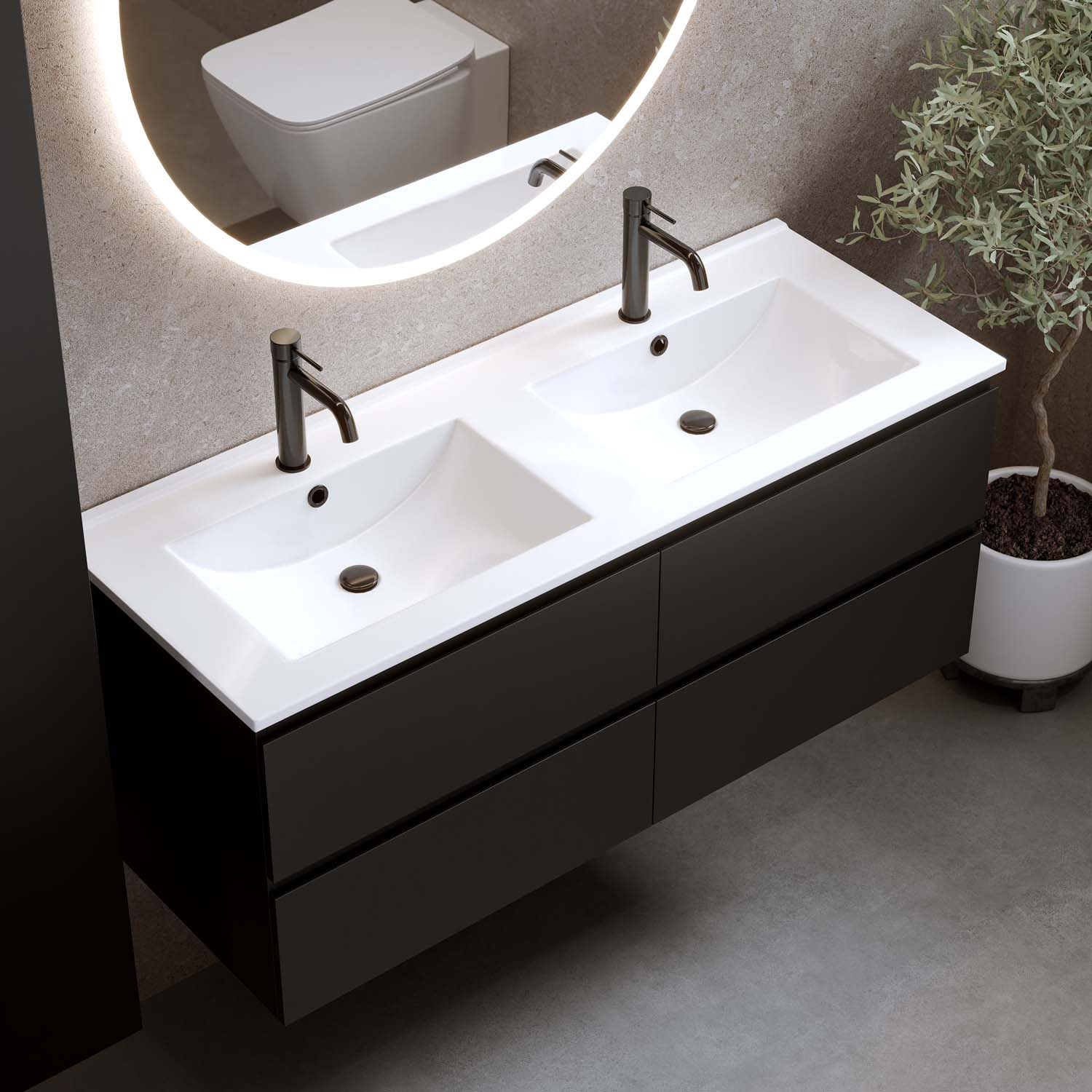 Tvättställsskåp Bathlife Eufori med Tvättställ