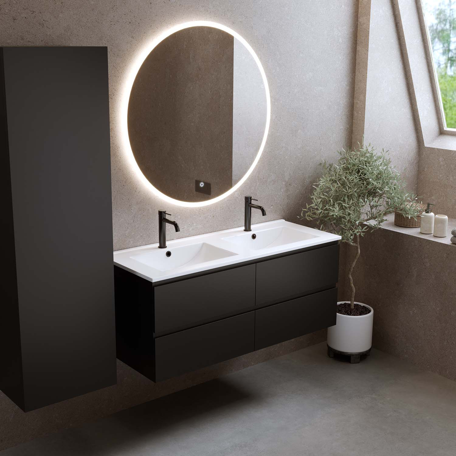 Tvättställsskåp Bathlife Eufori med Tvättställ