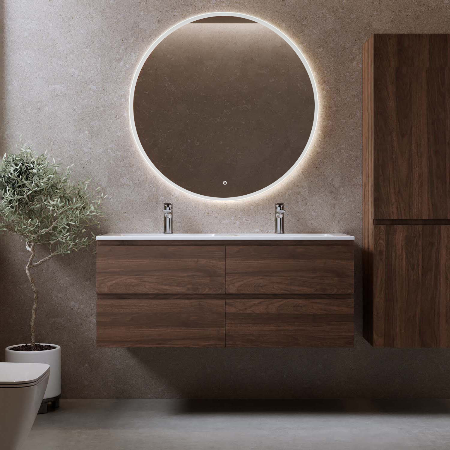 Tvättställsskåp Bathlife Eufori med Tvättställ och Spegel Skina | badrum - badrumsmobler - tvattstallsskap-och-kommod | KakelKungen