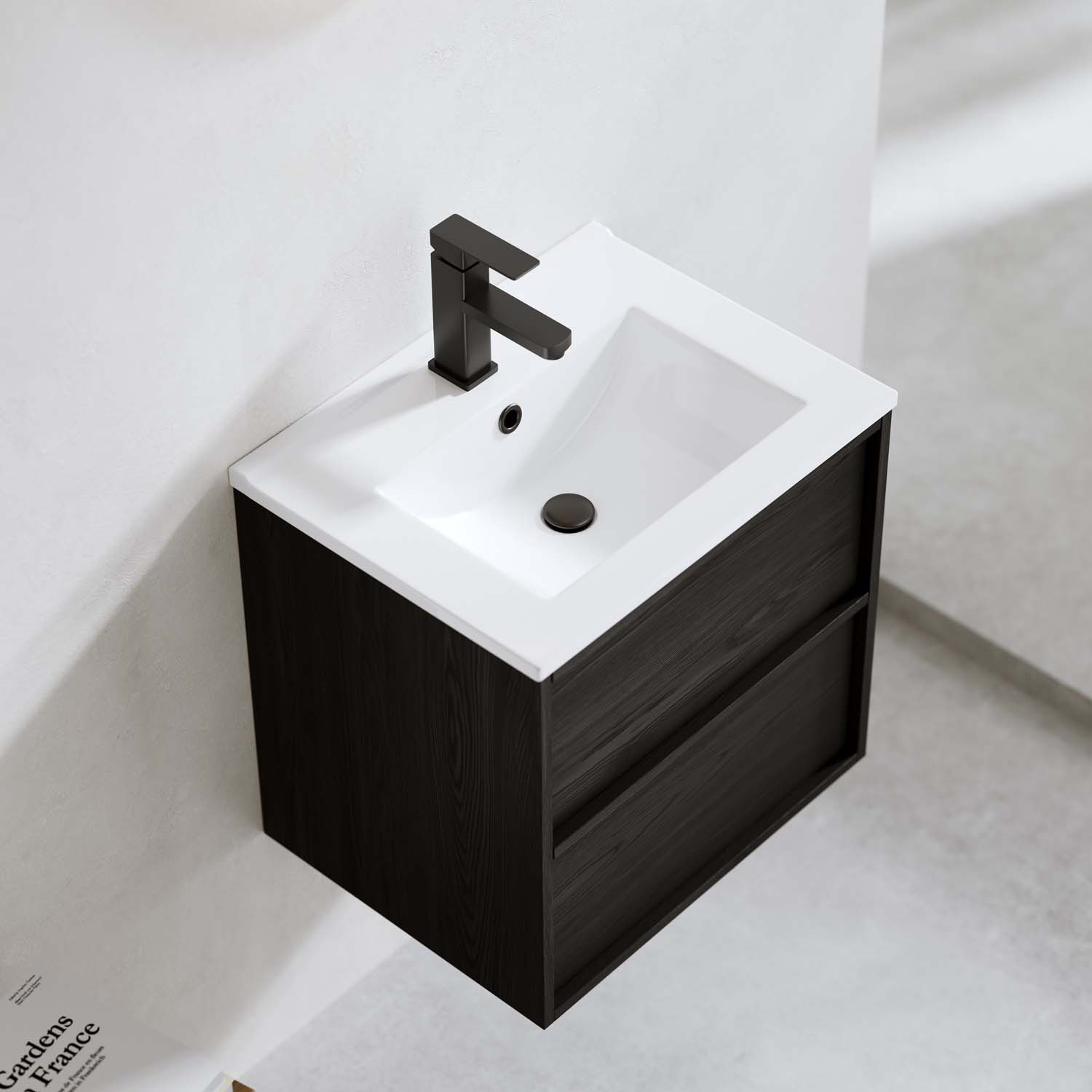 Tvättställsskåp Bathlife Charm med Tvättställ och Spegel Skina