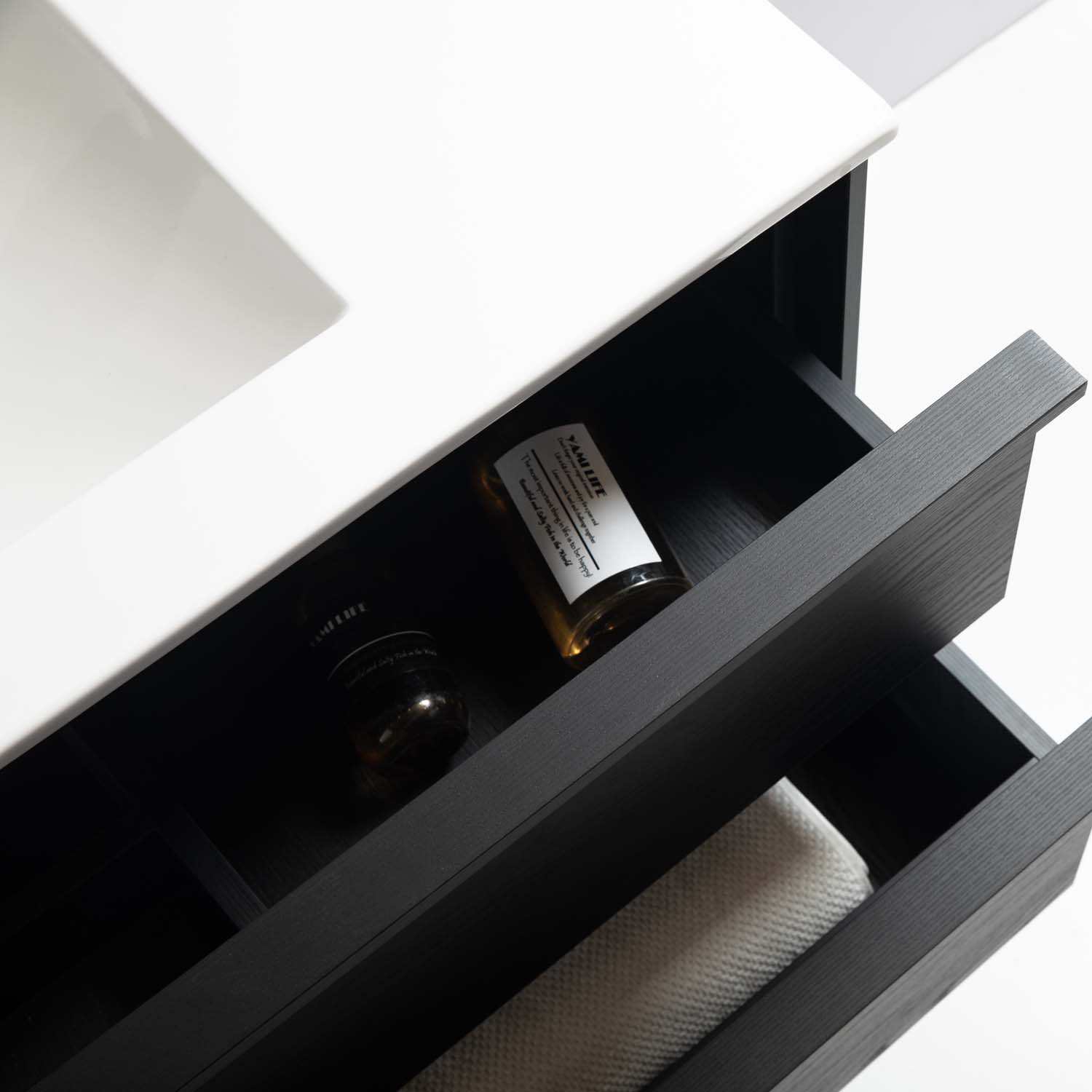 Tvättställsskåp Bathlife Charm med Tvättställ och Spegel Skina