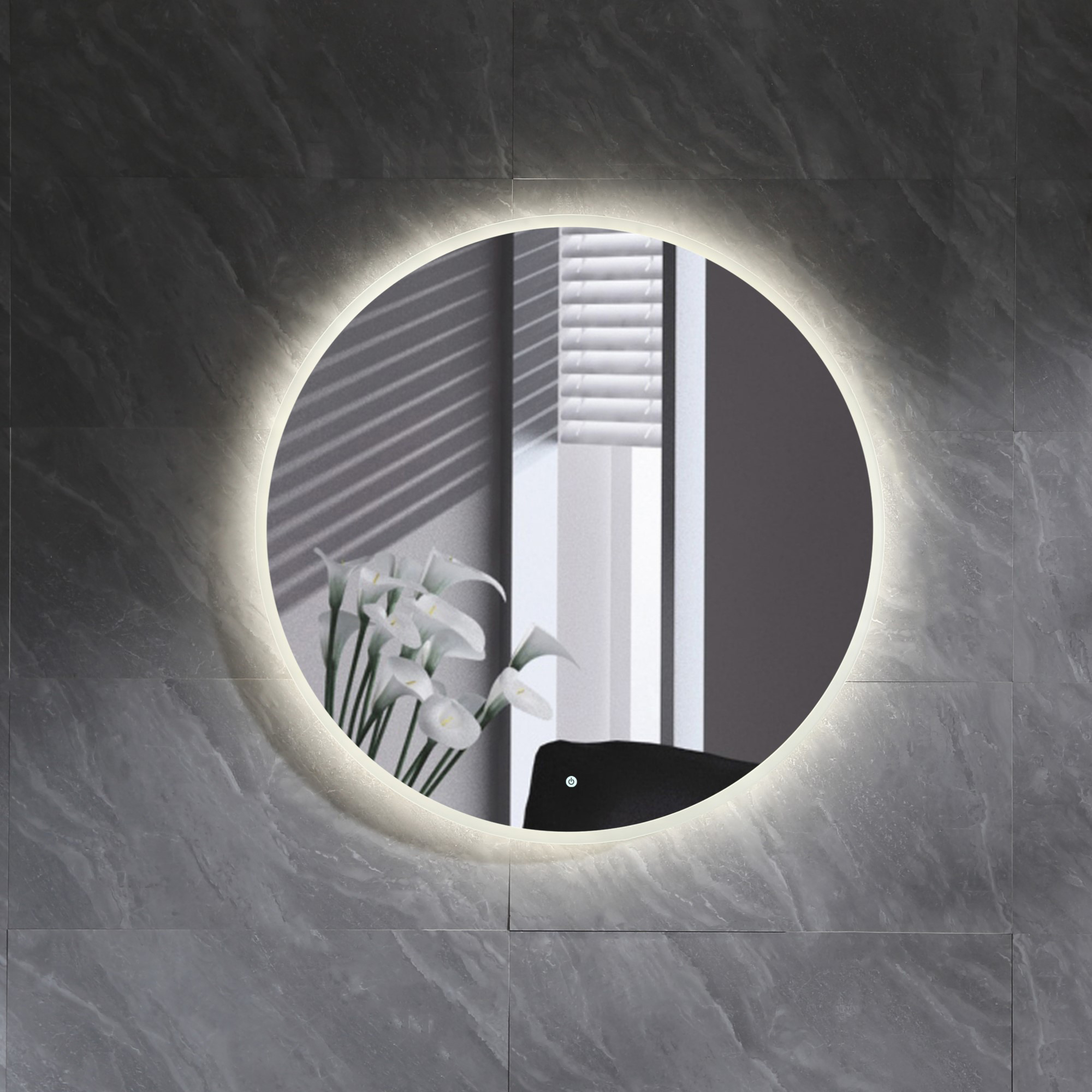 Tvättställsskåp Bathlife Charm med Tvättställ och Spegel Skina