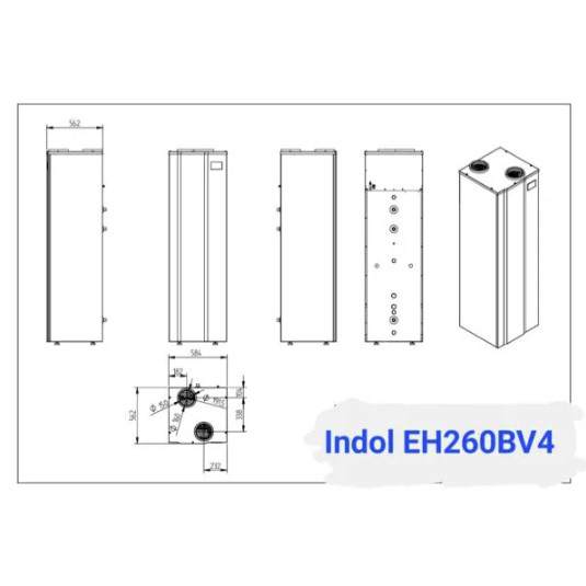 Varmepumpebereder Indol EcoHeat 260FW4R2