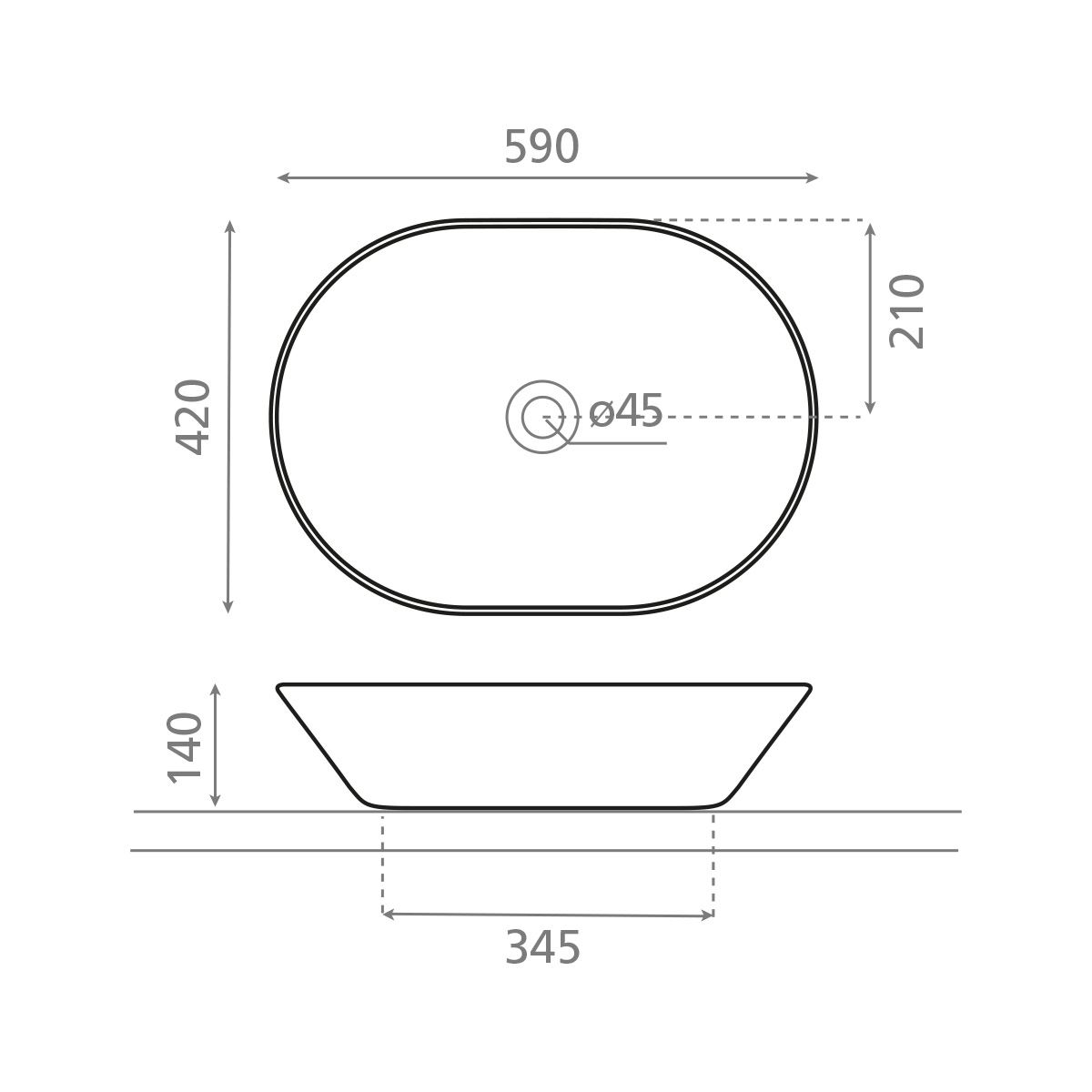 Porselensservant Bathco Toulouse