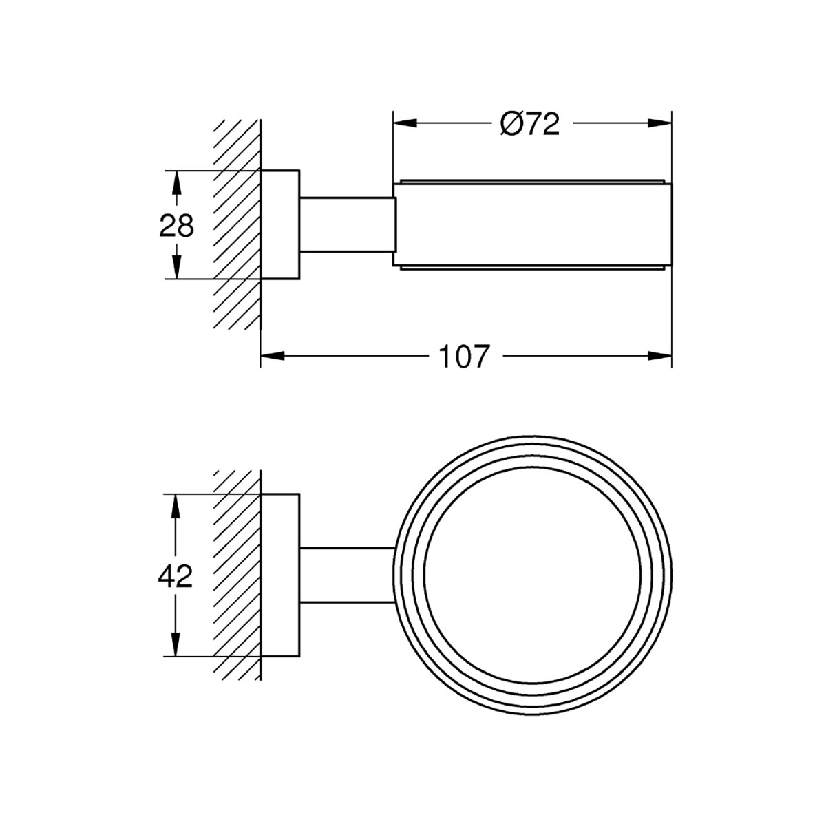 Tvålkopp Grohe Essentials Cube