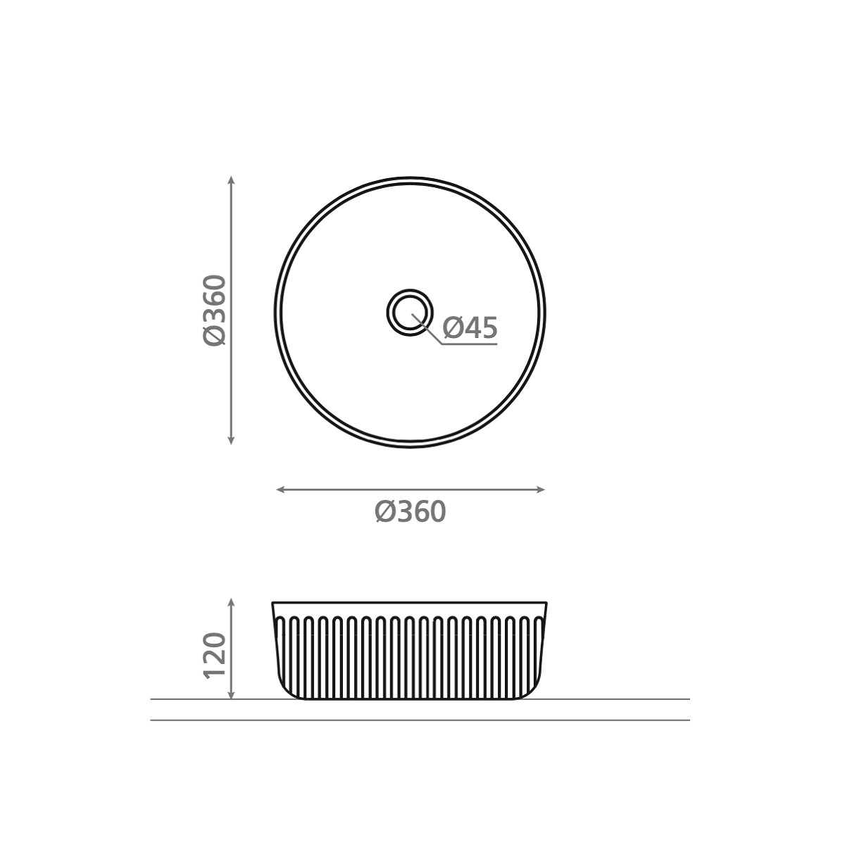 Porselensservant Bathco Wadi