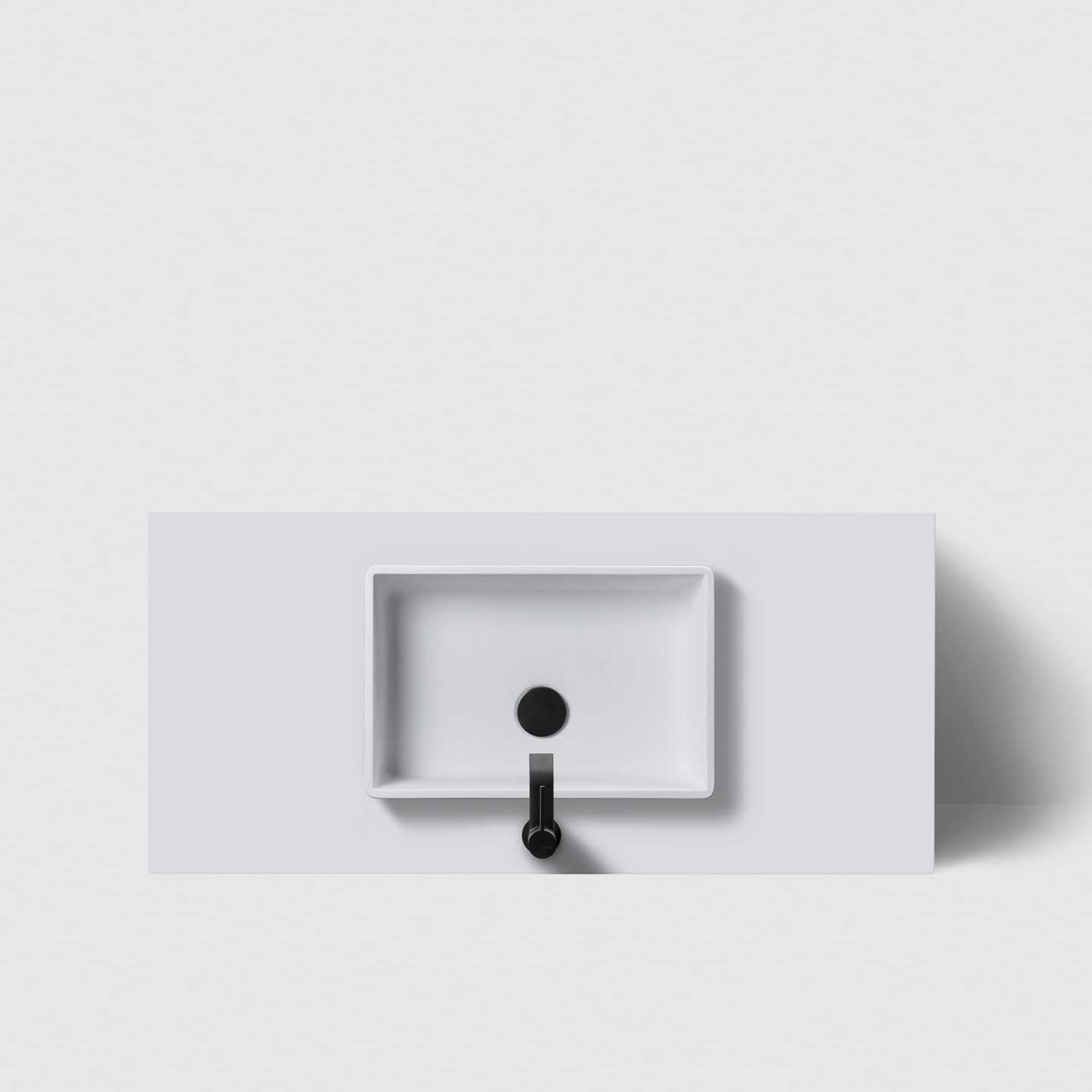 Tvättställsskåp Haven H2/60 med Vit Bänkskiva och Handfat