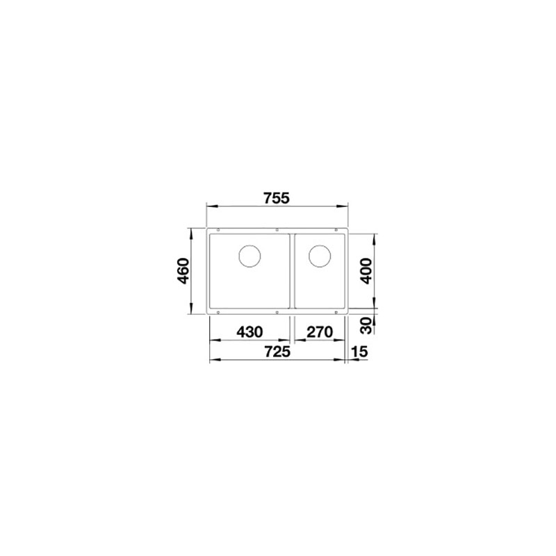 Kjøkkenvask Blanco Subline 430/270 Silgranitt Infino
